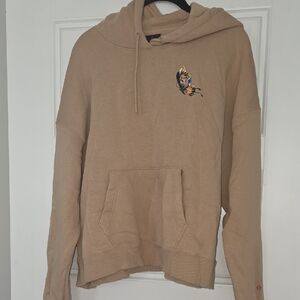 Jordan Women's Beige Hoodie Sweater with Butterfly Detail